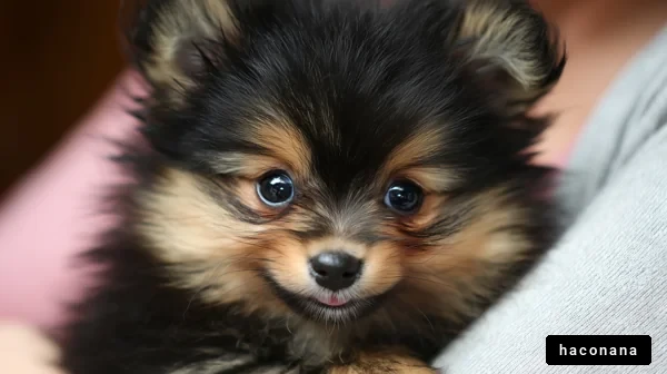 愛らしいポメラニアンの子犬