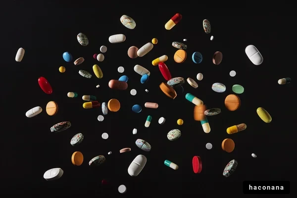 カラフルな薬のコレクション