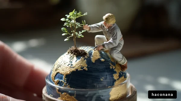地球と植物を育てる人
