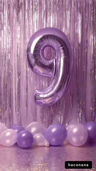 紫色のバースデーデコレーション