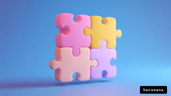 カラフルなパズルピース