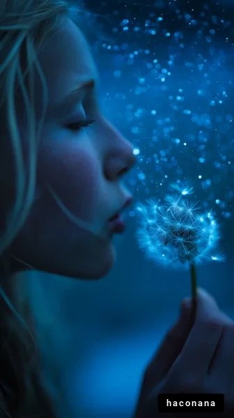 夢見るタンポポの花