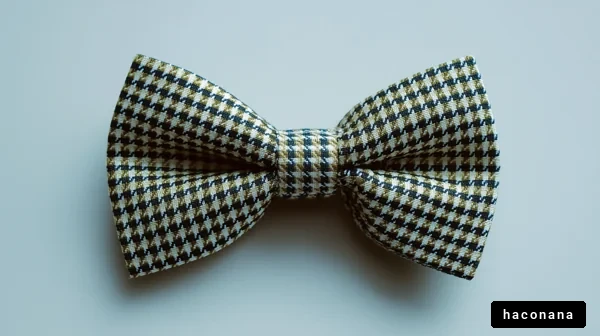 おしゃれなチェックの蝶ネクタイ