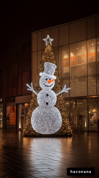 クリスマスツリーの雪だるま