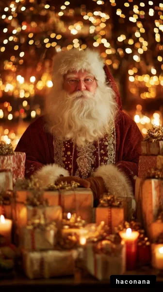 クリスマスのギフトとサンタ