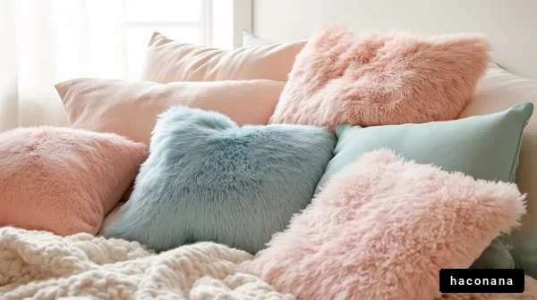 柔らかいクッションのあるソファ