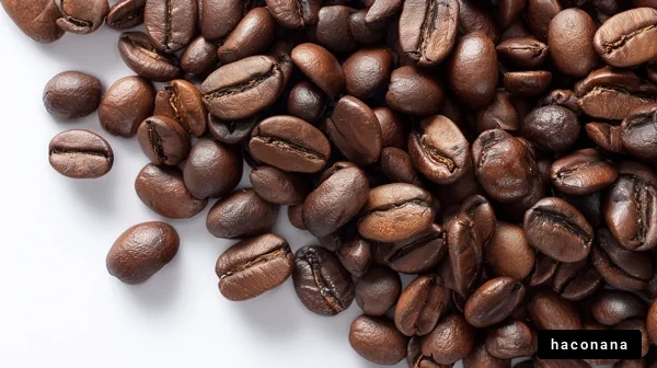 焙煎したコーヒー豆のクローズアップ