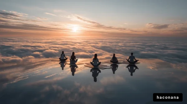 雲の上での瞑想風景