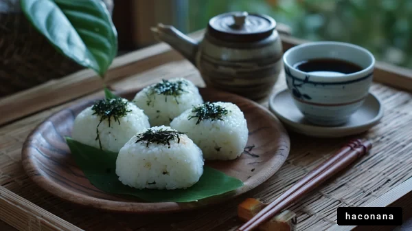 美味しいおにぎりとお茶