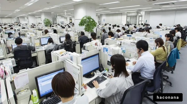 オフィスで働く人々