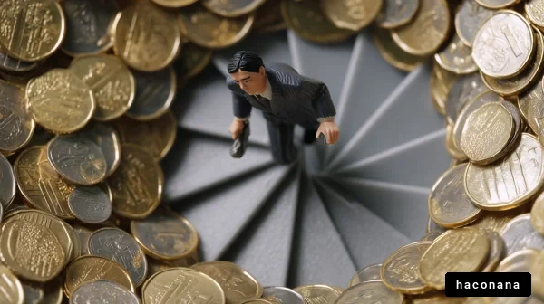 コインの中のビジネスマン