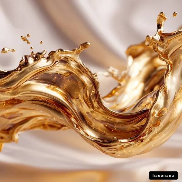流れる金色の液体
