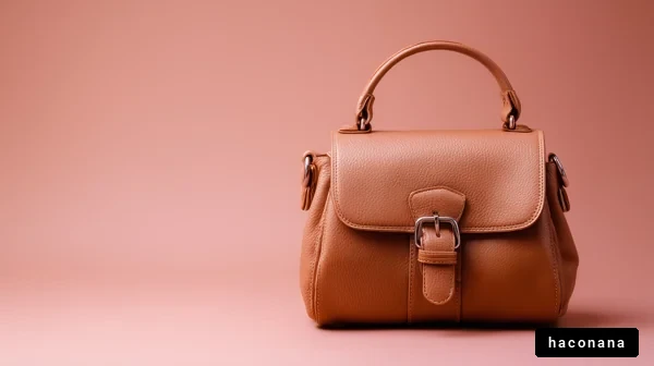シンプルなレザーバッグ