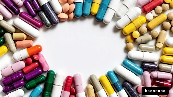 カラフルなサプリメントの群れ