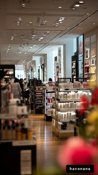 美容商品が並ぶ店内