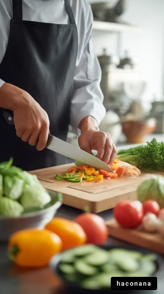 料理中の手元の様子