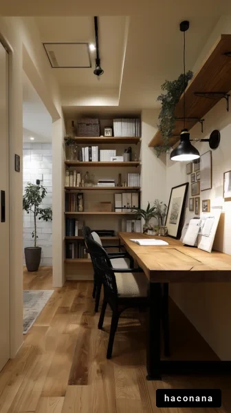 シンプルで落ち着いた書斎