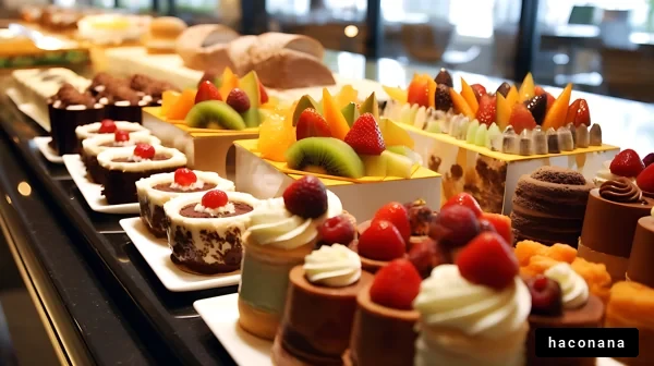 美しいデザートの盛り合わせ