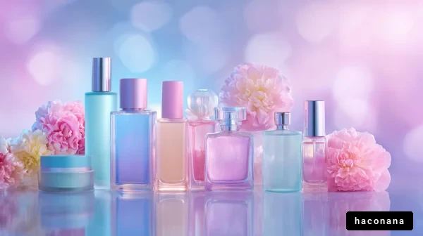 華やかな香水の並び