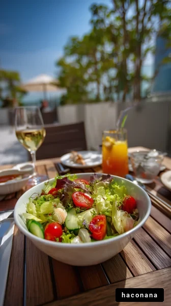 サラダとドリンクの楽しみ