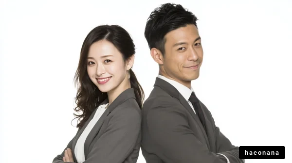 ビジネスシーンの男女