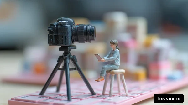 ミニチュアカメラと撮影風景