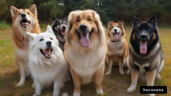 楽しそうな犬たちの群れ