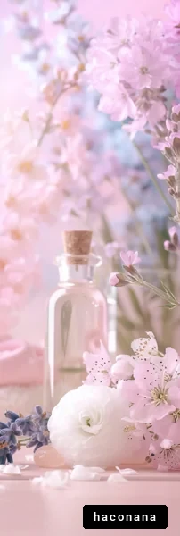 花と香水の美しい組み合わせ