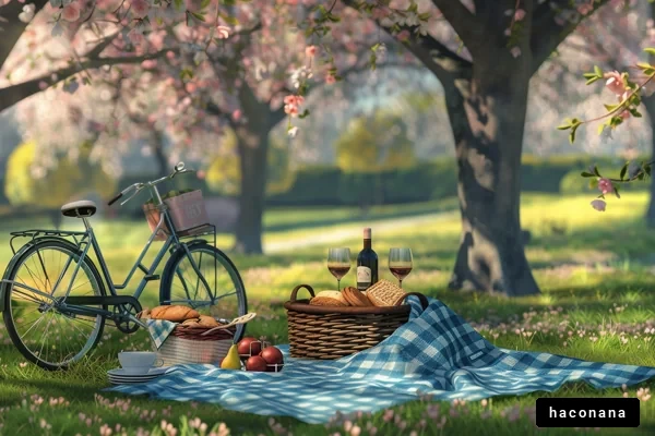 春のピクニックシーン
