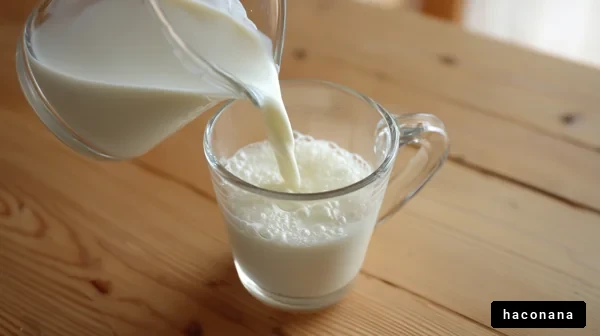 クリーミーな牛乳の注ぎ方