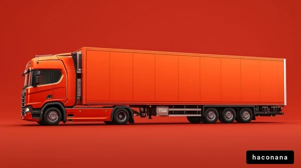 オレンジのトラックサイドビュー