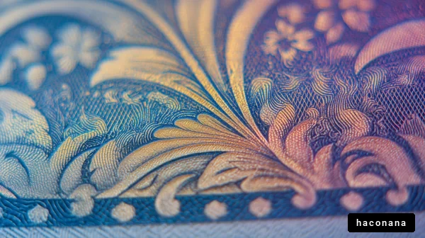 美しい紙幣の模様