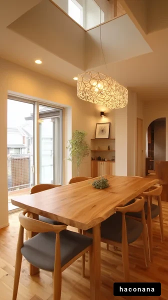 明るいダイニングルームの風景