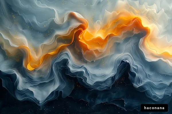 抽象的な流れる風景