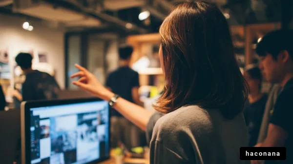 オフィスでのプレゼンテーション