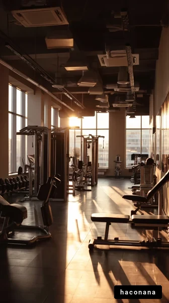 ジムの静かな夕暮れ