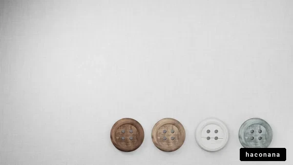 ボタンの美しい並び