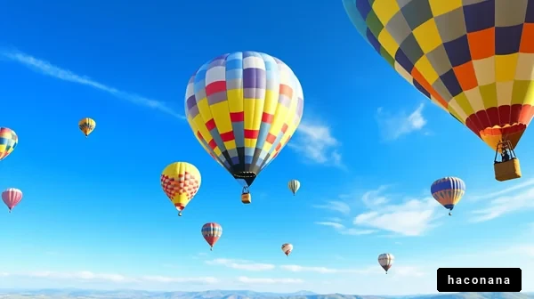 色とりどりの気球