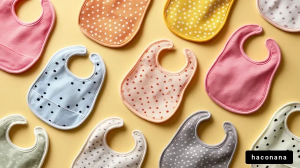 カラフルなベビー用エプロン