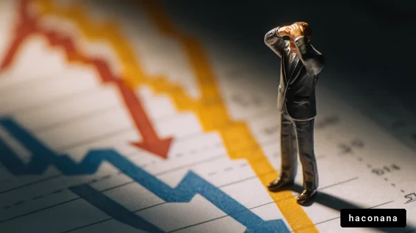 経済に悩むビジネスマン