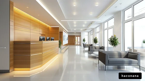 モダンな受付ロビー
