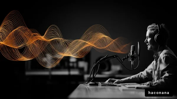 音声配信する男性