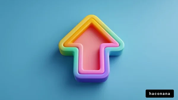 カラフルな矢印のアイコン