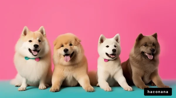 かわいい犬たちの集合写真