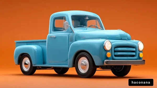 レトロな青いトラック