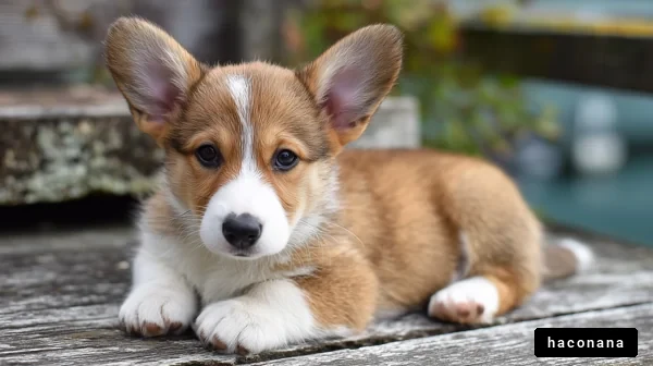 可愛いコーギーの子犬