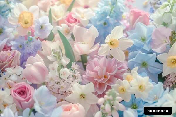 色とりどりの花々のアレンジ