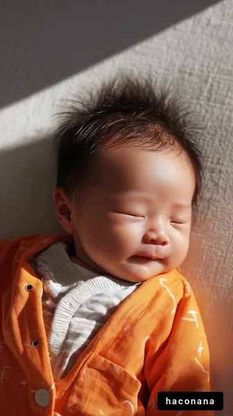 明るい笑顔の赤ちゃん