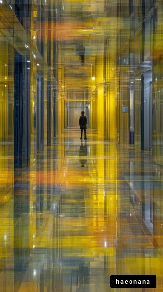 カラフルな現代的廊下