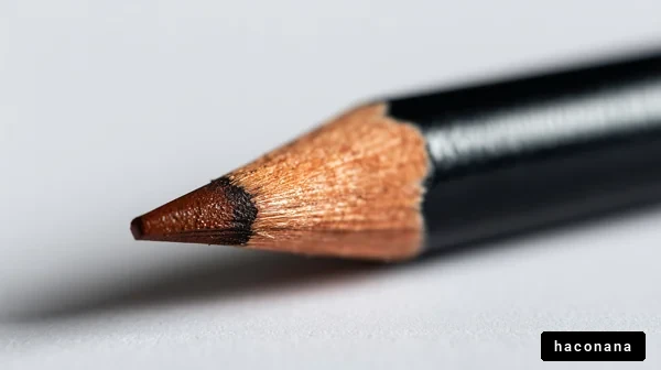 黒い鉛筆のクローズアップ